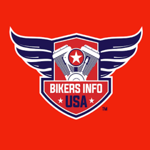 Wings, engine, Star, Red white and blue Logo for Bikers Info USA