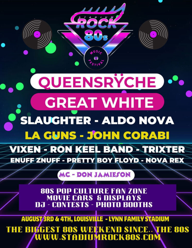 Poster for Stadium Rock 80s Event